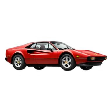 red ferrari 308 sticker