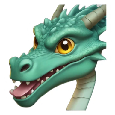 a realistic dragon with a comic-book style sticker
