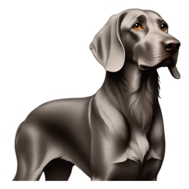 longhair weimaraner profile silhouet sticker