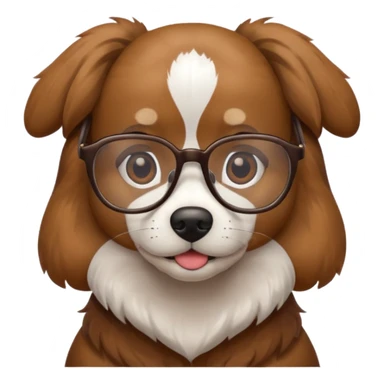Dog wearing glasses sticker