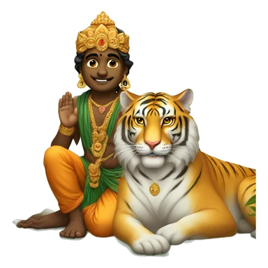 God murugan with tiger  sticker