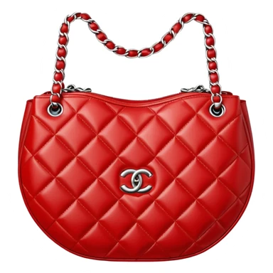 chanel heart red color bag sticker