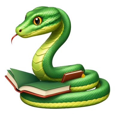 kitap okuyan yılan sticker