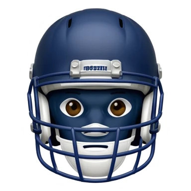 College football player helmet in a deep, dark color sticker