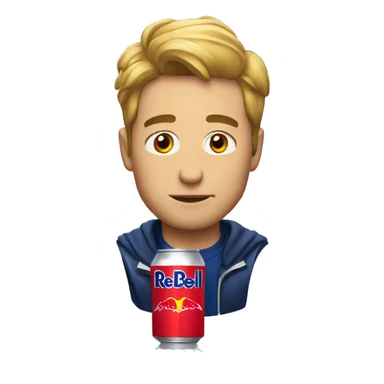 The man who drinks redbull sticker