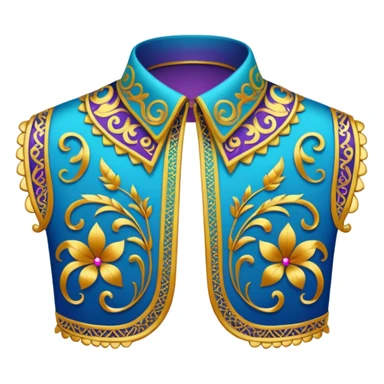 decorative colorful shirt collar sticker