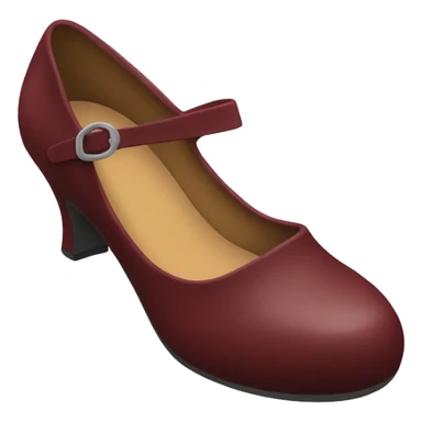 Dark red mary jane shoes sticker