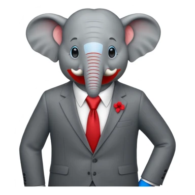 The elephand went in a suit
 sticker