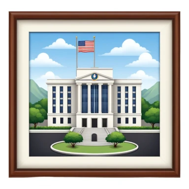 only US Embassy building png.  looks realistic sticker