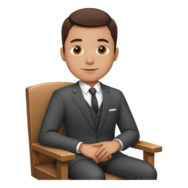 Man sitting on chair in office sticker