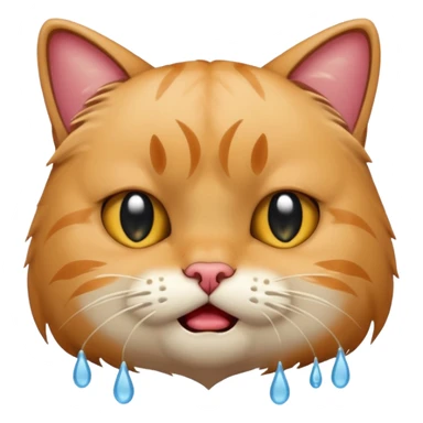 Cry cat sticker