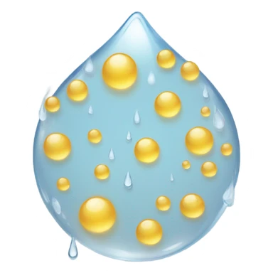 First on top of water drops sticker