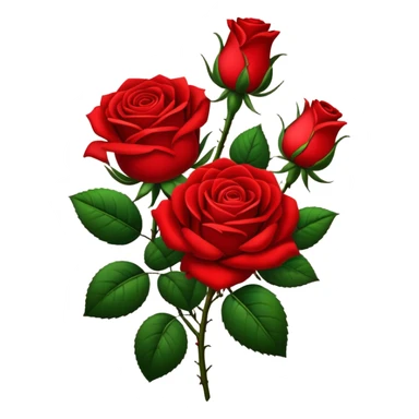 Red roses sticker