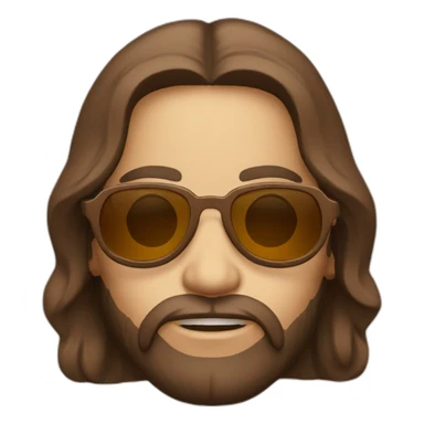 Jesus with brown aviators with a holygun sticker