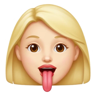 Happy face licking lips sticker