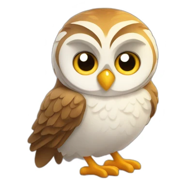 Chouette sur soleil sticker