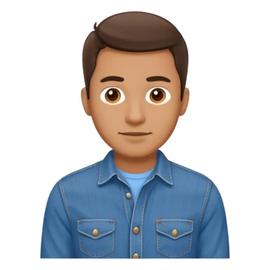 man in shirt with a blue shirt and blue jeans sticker