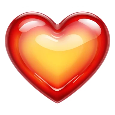 hot melting glass heart sticker