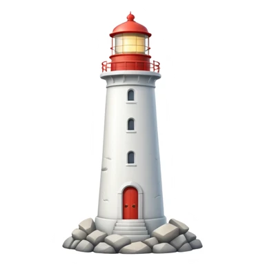 white lighthouse sticker