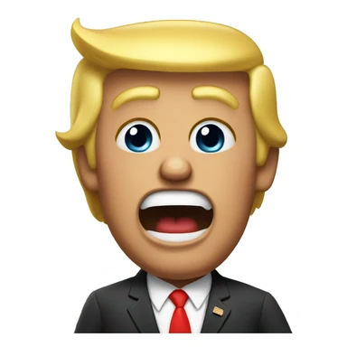 trump shrug grin  sticker