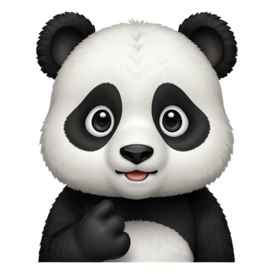 Panda asking a question  sticker