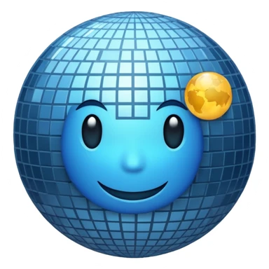 disco ball moon sticker