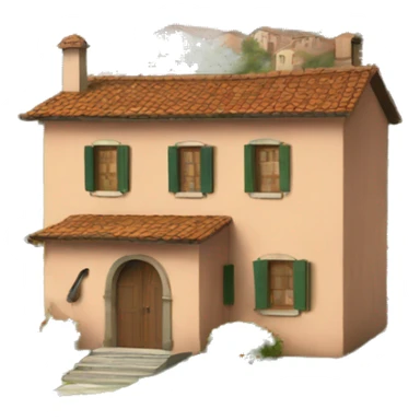an italian house near from a lake sticker