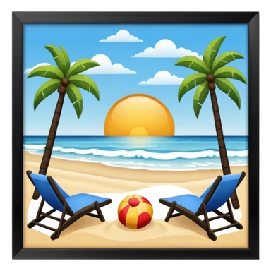 fondo de playa sticker