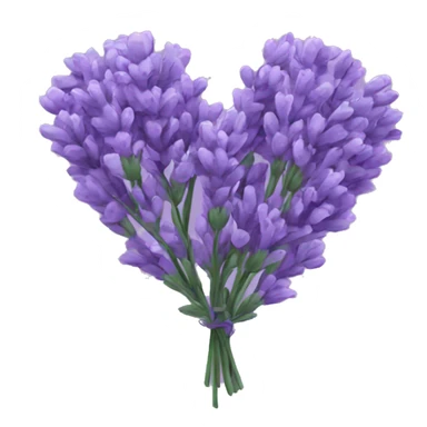 lavender heart sticker