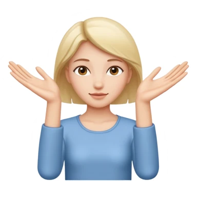 a girl taking her hands and coming from inwards to out  sticker