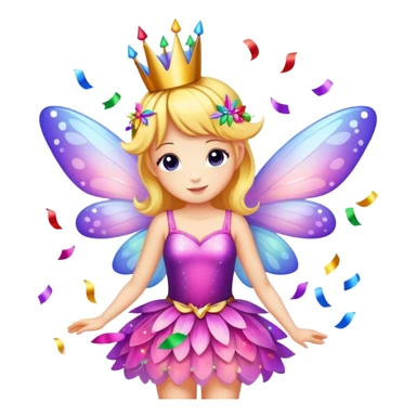 Beautiful Birthday Confetti fairy sticker