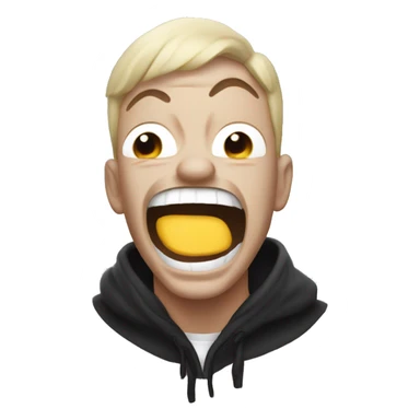 white skined rapper Evil laugh sticker