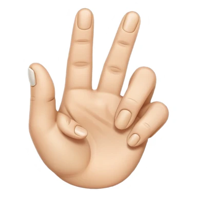 I want a emoji with just middle finger bend towards and every other fingers amd thumb straight  sticker