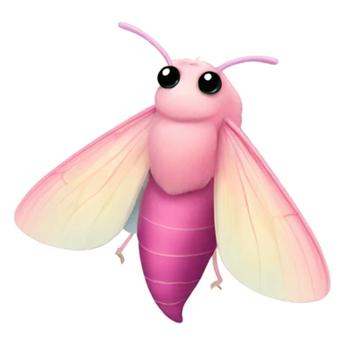 Cute Rosy maple moth sticker