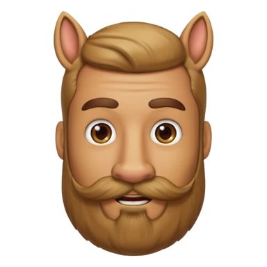 horse man with beard and mustache sticker