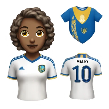 Jesse Maley female leeds united shirt and badge sticker