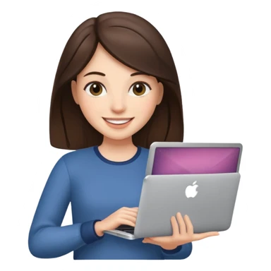 macbook brunette sticker