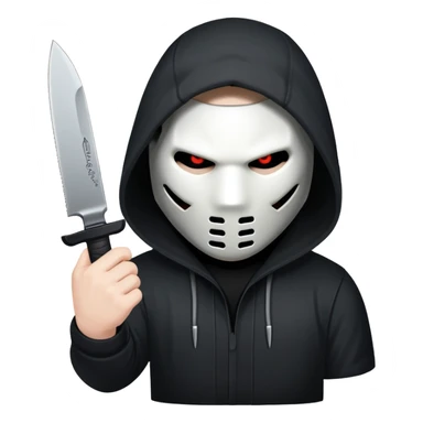 angerfist with kife sticker