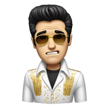 Elvis feeling sick sticker