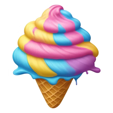 Happy ice cream cone sticker