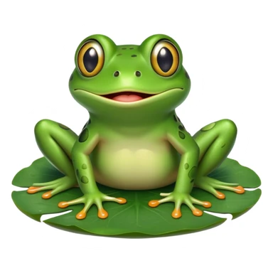 frog slipping on a lily pad with shocked expression sticker