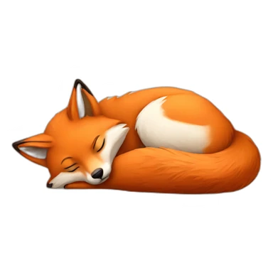 fox sleeping sticker