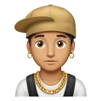 cool man with a cap and thick gold chain sticker