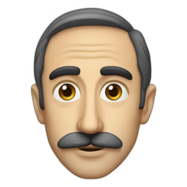 Éric zemmour with right mustach sticker