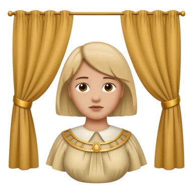 🫃 but with parted middle hair (curtains)  pregnant and in a roman collar  sticker