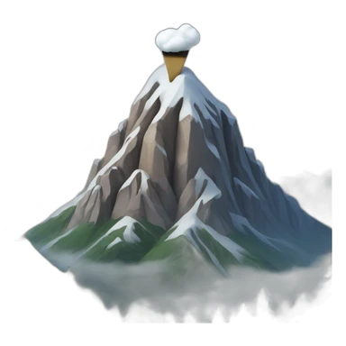 Mountain with a thootbrush sticker