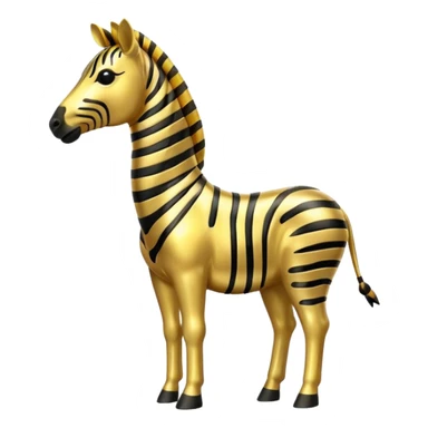 gold zebra sticker