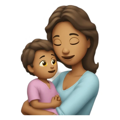 Mama despertando al hijo sticker