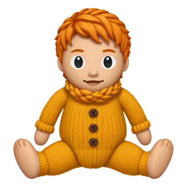 Knitted ginger ауьфду sticker