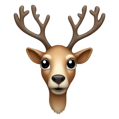 A reindeer with an alien head  sticker